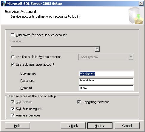 SQL Server 2005 Installation screenshots – e-Squillace